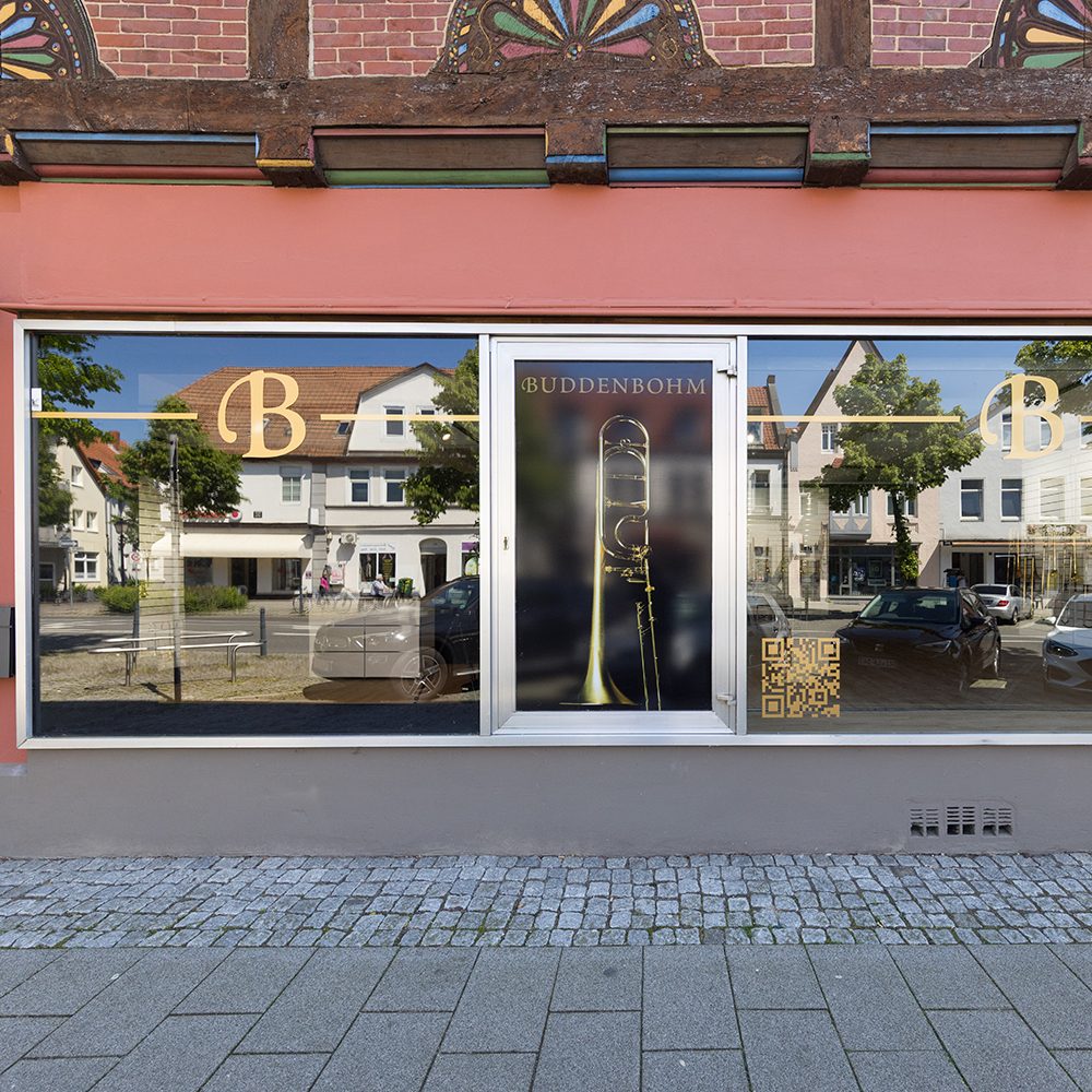 Schaufenster des BUDDENBOHM Fachgeschäfts in Bückeburg